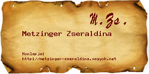 Metzinger Zseraldina névjegykártya